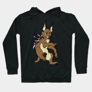 Asexual Pride Caracal (Ace Floppa) Hoodie